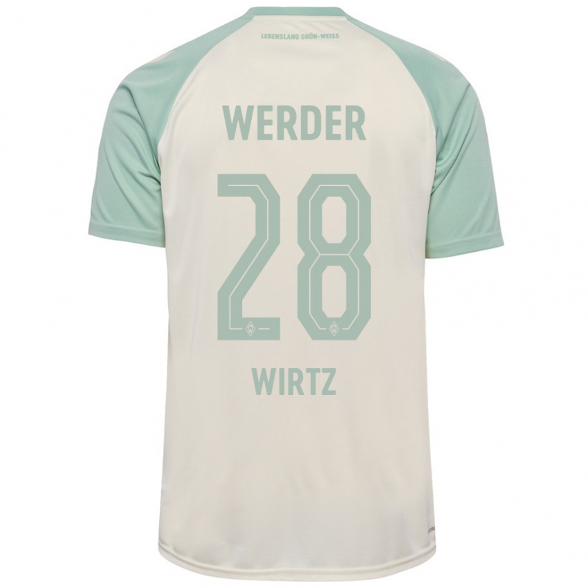 Hombre Camiseta Juliane Wirtz #28 Blanquecino Verde Claro 2ª Equipación 2024/25 La Camisa México