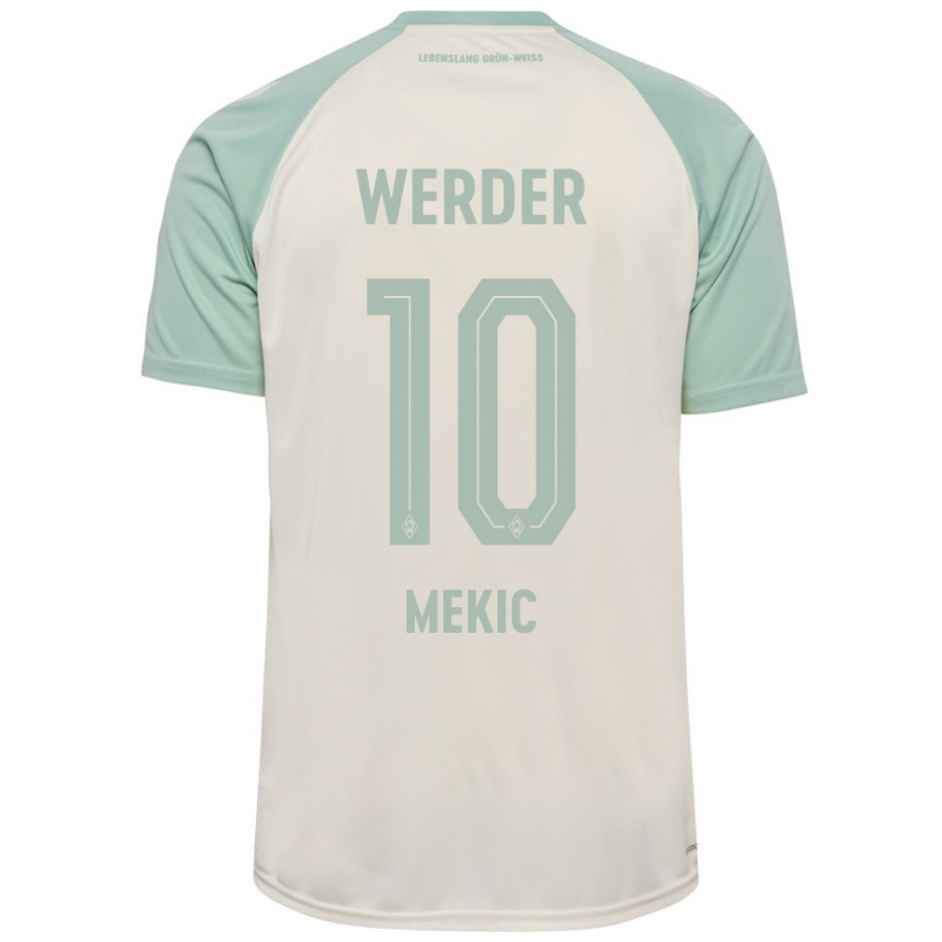 Hombre Camiseta Elmin Mekic #10 Blanquecino Verde Claro 2ª Equipación 2024/25 La Camisa México