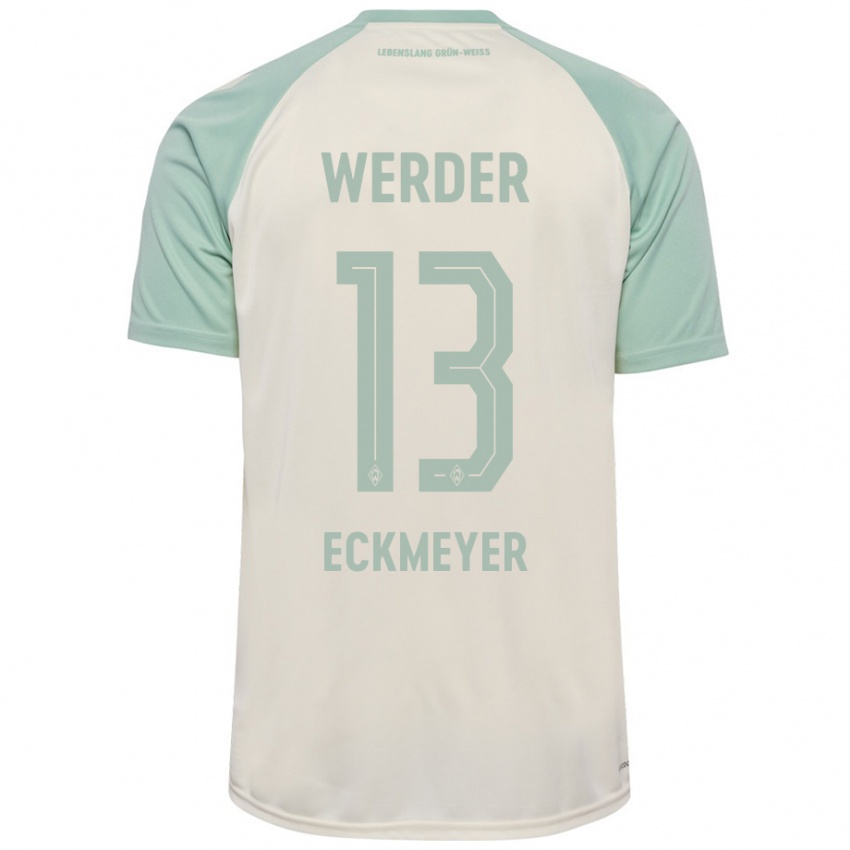 Hombre Camiseta Tjark Eckmeyer #13 Blanquecino Verde Claro 2ª Equipación 2024/25 La Camisa México