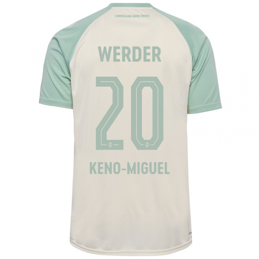 Hombre Camiseta Keno-Miguel Meyer #20 Blanquecino Verde Claro 2ª Equipación 2024/25 La Camisa México