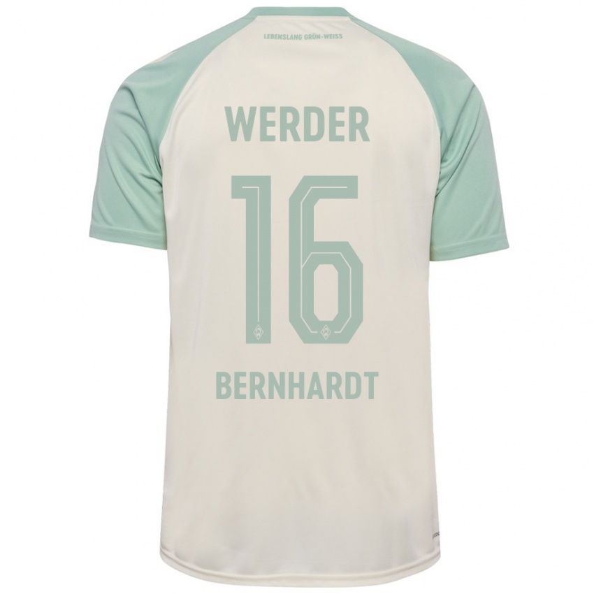 Hombre Camiseta Emilie Bernhardt #16 Blanquecino Verde Claro 2ª Equipación 2024/25 La Camisa México