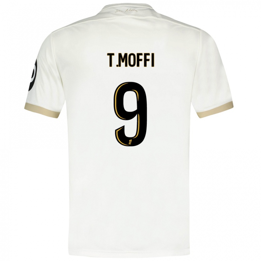 Hombre Camiseta Terem Moffi #9 Blanco Dorado 2ª Equipación 2024/25 La Camisa México