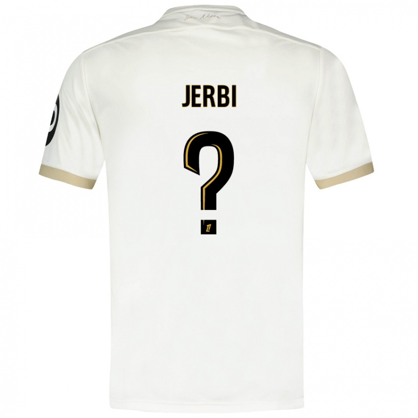 Hombre Camiseta Rayan Jerbi #0 Blanco Dorado 2ª Equipación 2024/25 La Camisa México