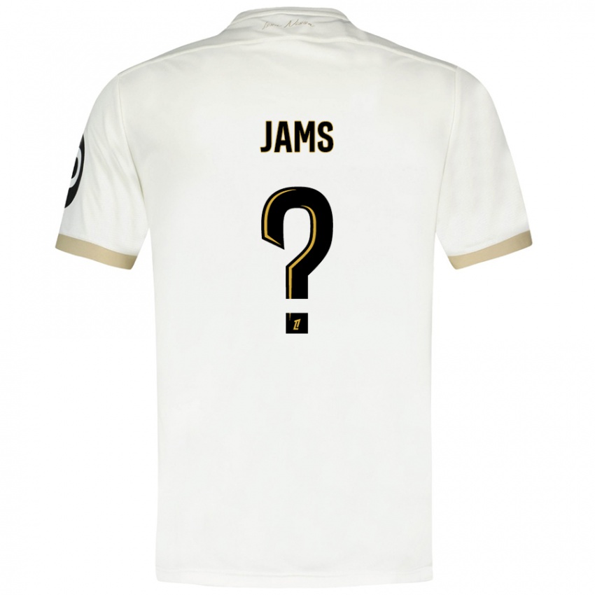 Hombre Camiseta Dylan Jams #0 Blanco Dorado 2ª Equipación 2024/25 La Camisa México