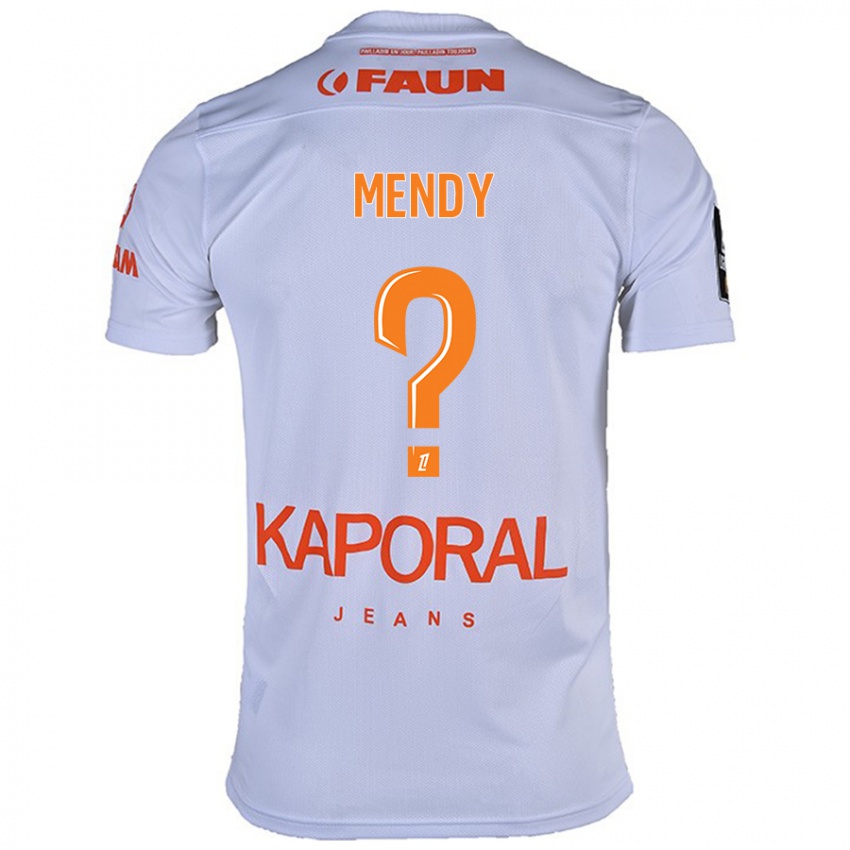 Hombre Camiseta Kélyan Mendy #0 Blanco 2ª Equipación 2024/25 La Camisa México