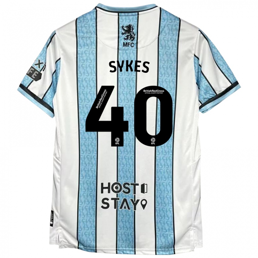 Hombre Camiseta Cain Sykes #40 Blanco Azul 2ª Equipación 2024/25 La Camisa México