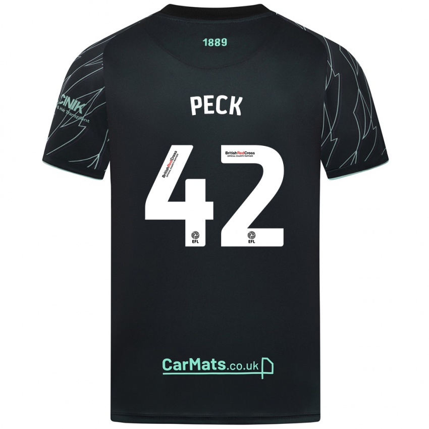 Hombre Camiseta Sydie Peck #42 Negro Verde 2ª Equipación 2024/25 La Camisa México