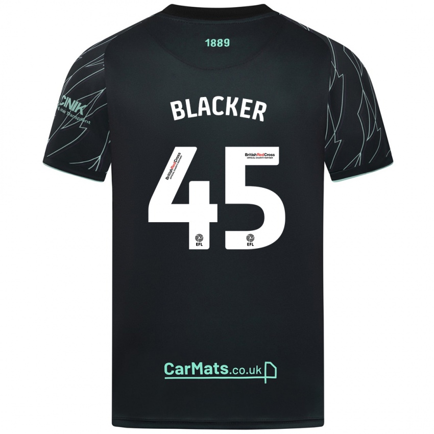 Hombre Camiseta Billy Blacker #45 Negro Verde 2ª Equipación 2024/25 La Camisa México