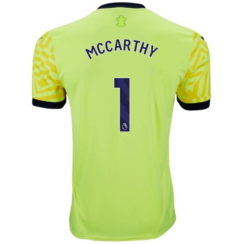 Hombre Camiseta Alex Mccarthy #1 Amarillo 2ª Equipación 2024/25 La Camisa México