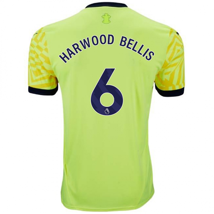 Hombre Camiseta Taylor Harwood-Bellis #6 Amarillo 2ª Equipación 2024/25 La Camisa México