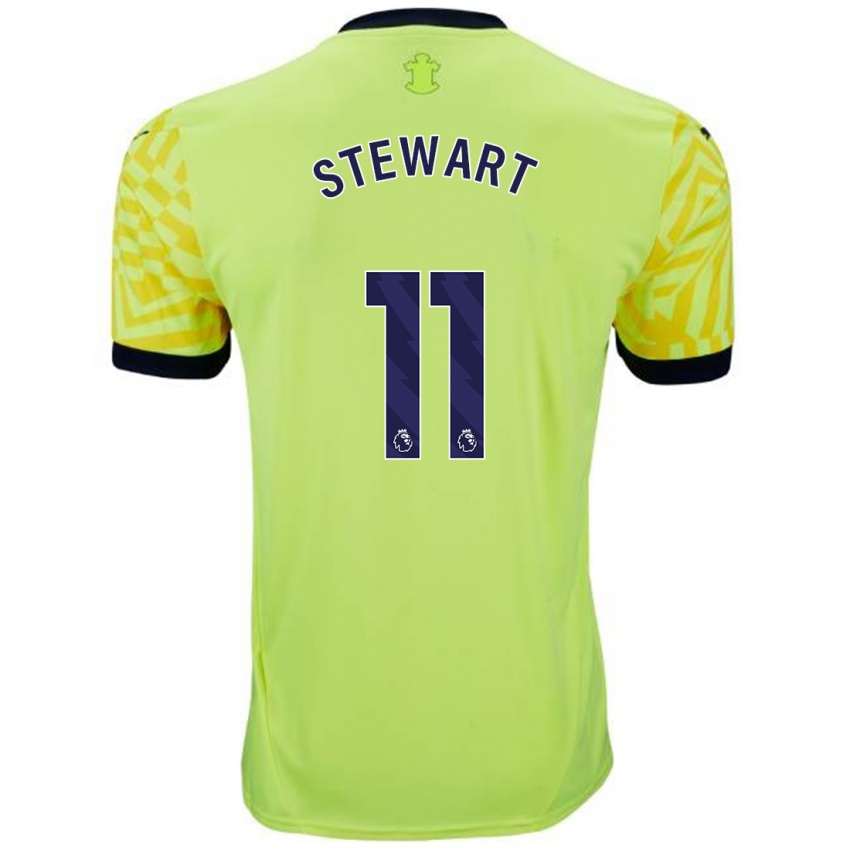 Hombre Camiseta Ross Stewart #11 Amarillo 2ª Equipación 2024/25 La Camisa México