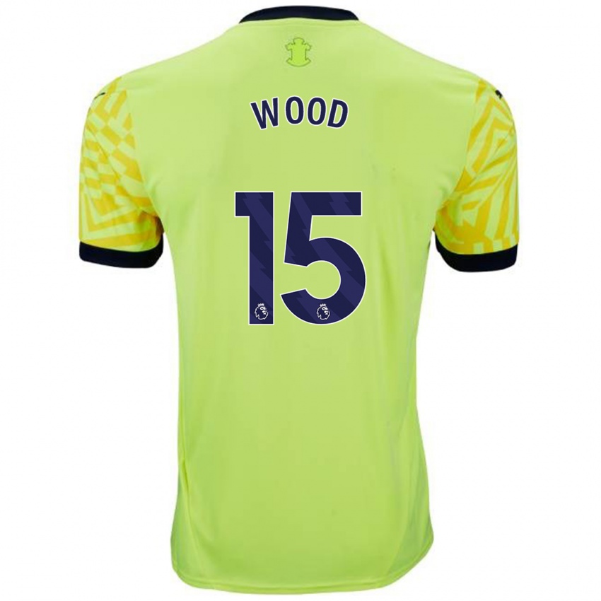 Hombre Camiseta Nathan Wood #15 Amarillo 2ª Equipación 2024/25 La Camisa México