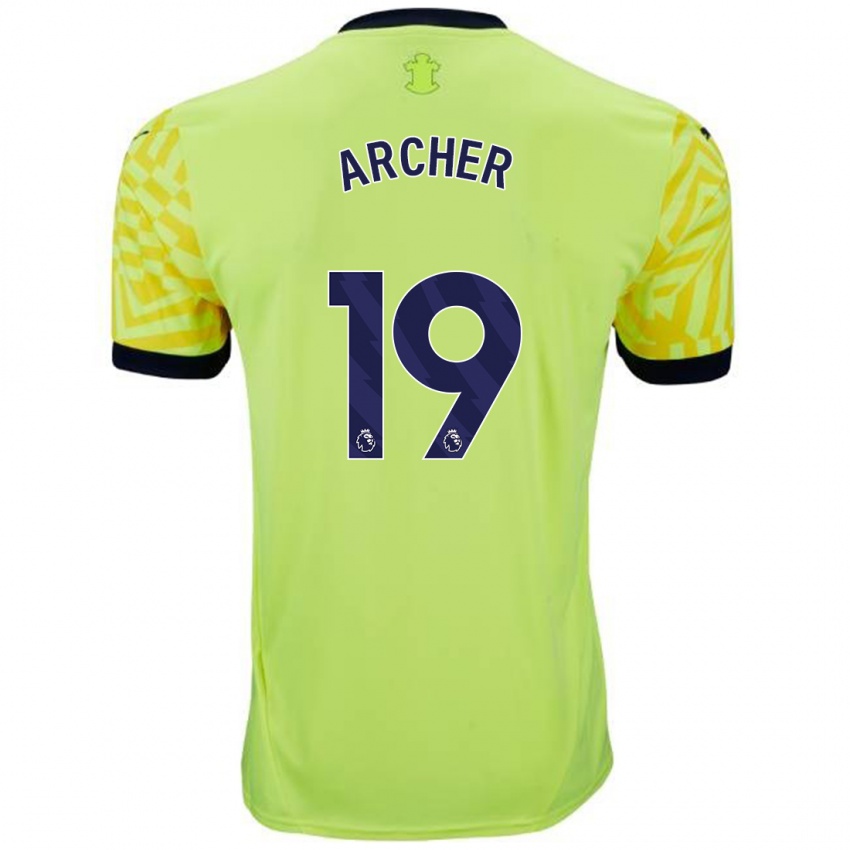 Hombre Camiseta Cameron Archer #19 Amarillo 2ª Equipación 2024/25 La Camisa México