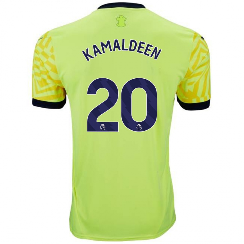 Hombre Camiseta Kamaldeen Sulemana #20 Amarillo 2ª Equipación 2024/25 La Camisa México