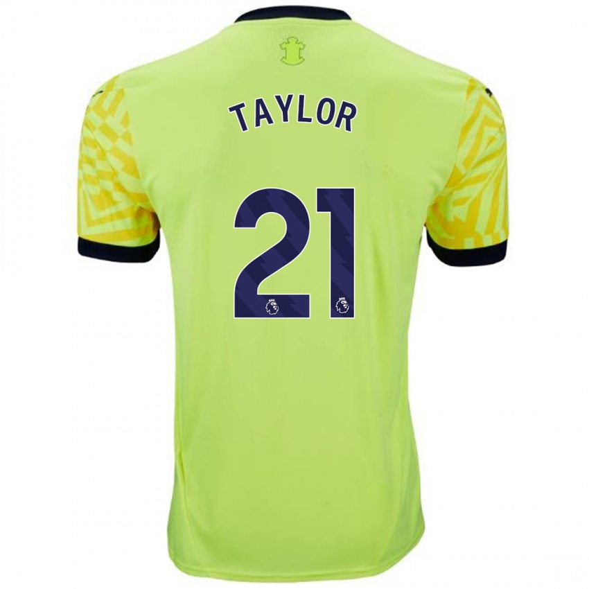 Hombre Camiseta Charlie Taylor #21 Amarillo 2ª Equipación 2024/25 La Camisa México