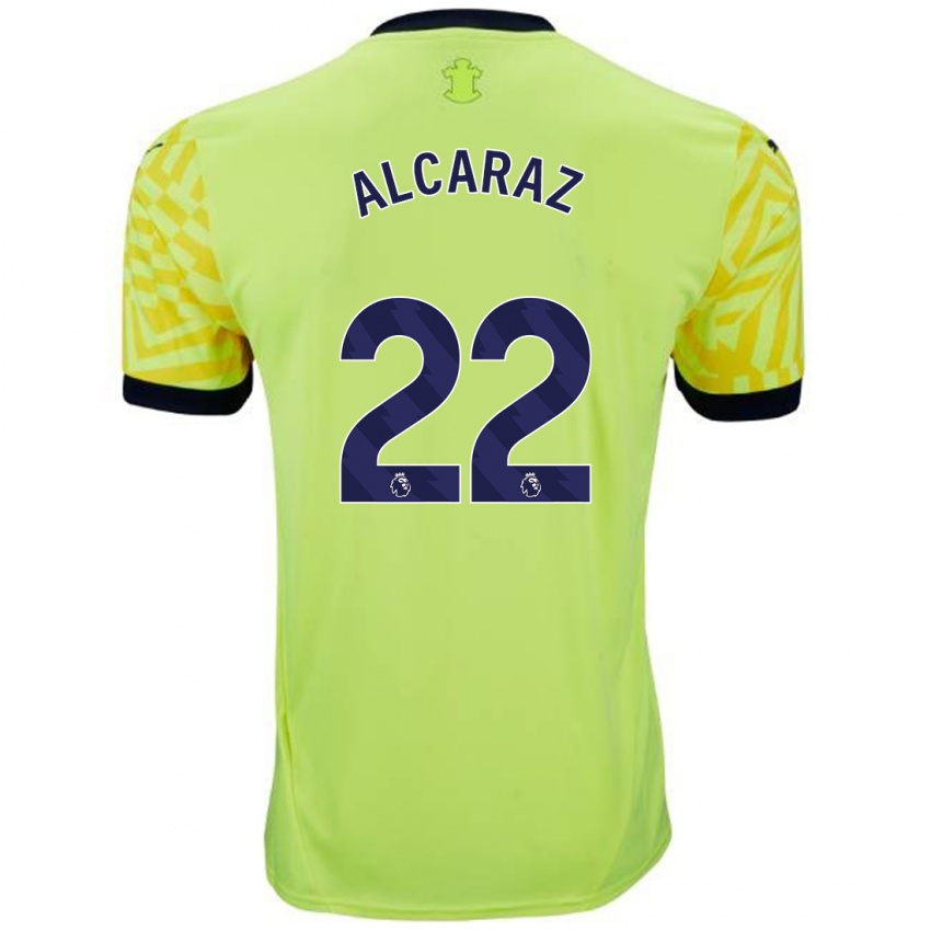 Hombre Camiseta Carlos Alcaraz #22 Amarillo 2ª Equipación 2024/25 La Camisa México