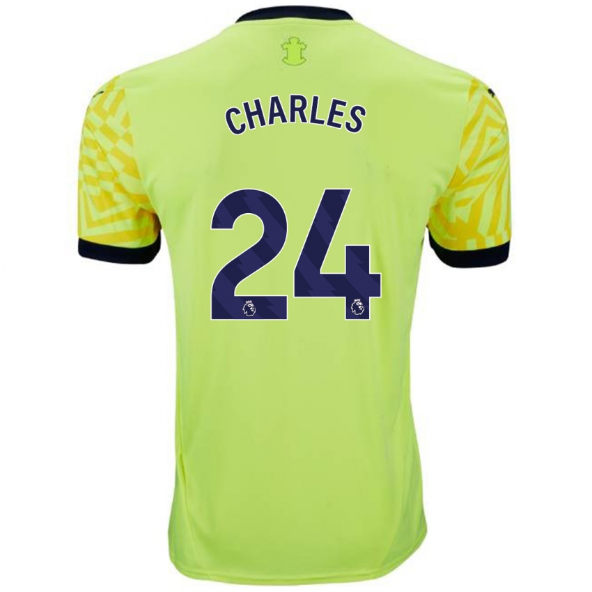 Hombre Camiseta Shea Charles #24 Amarillo 2ª Equipación 2024/25 La Camisa México