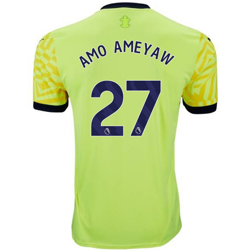 Hombre Camiseta Samuel Amo-Ameyaw #27 Amarillo 2ª Equipación 2024/25 La Camisa México