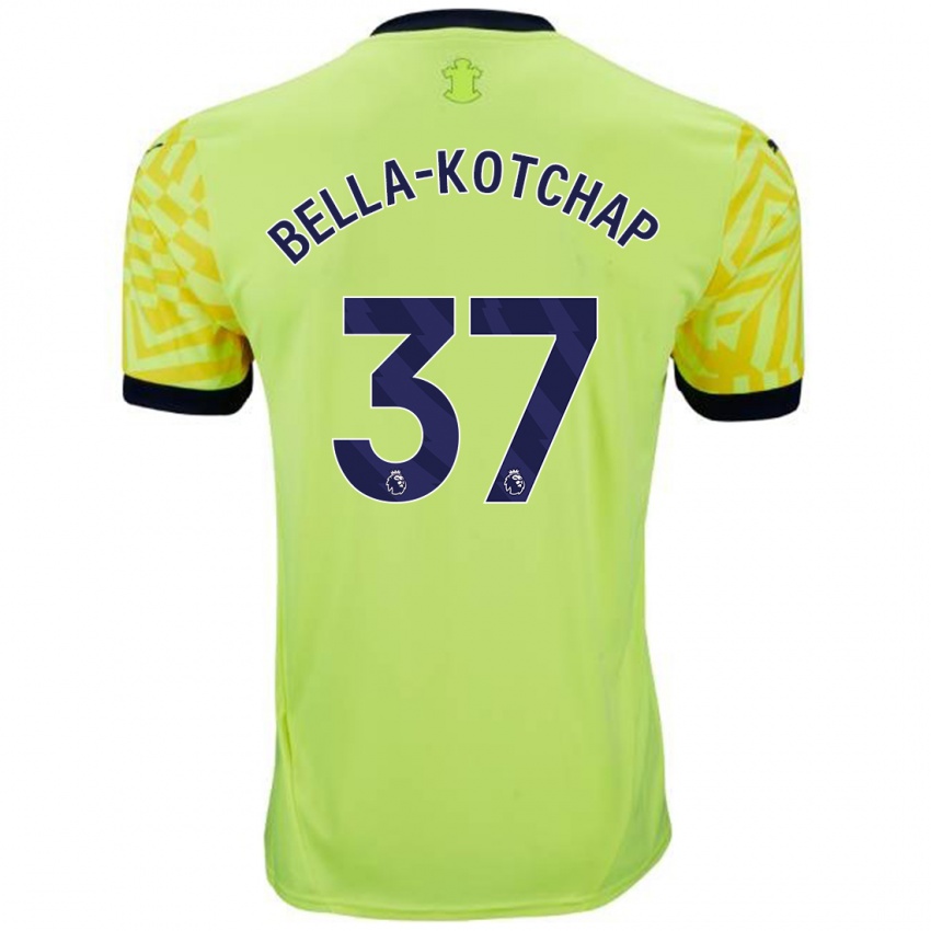 Hombre Camiseta Armel Bella-Kotchap #37 Amarillo 2ª Equipación 2024/25 La Camisa México