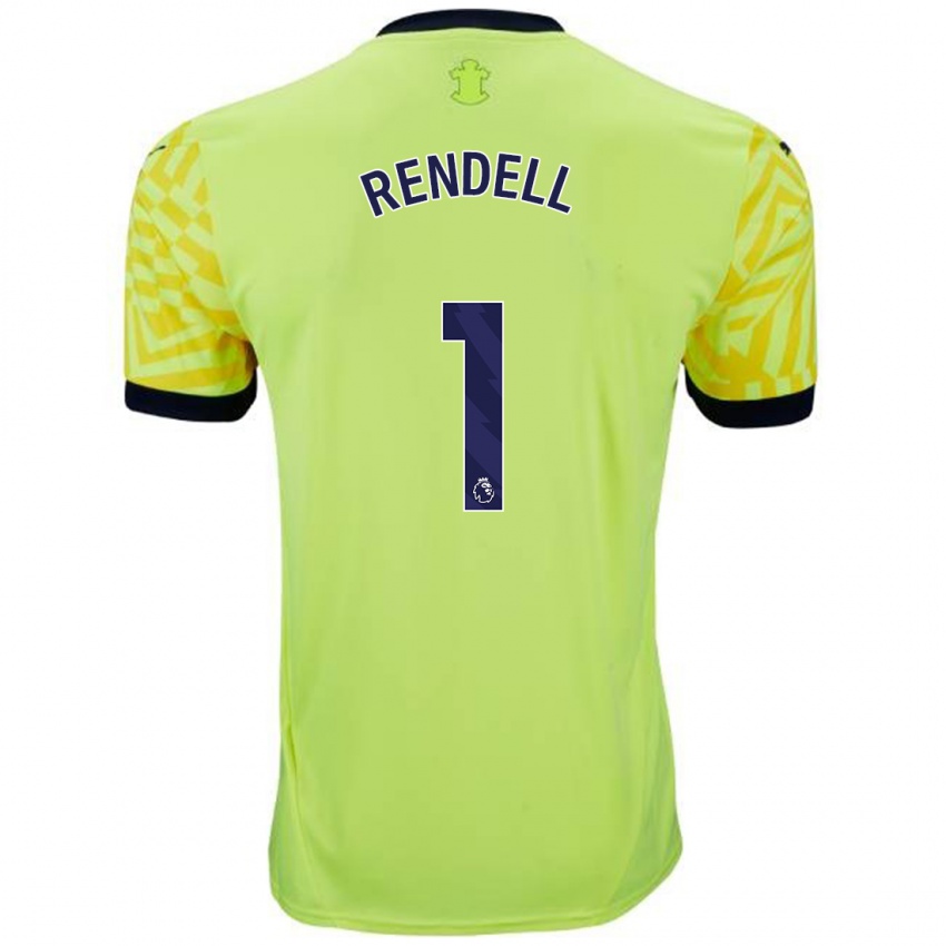 Hombre Camiseta Kayla Rendell #1 Amarillo 2ª Equipación 2024/25 La Camisa México