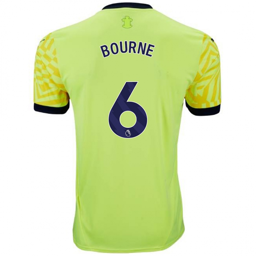 Hombre Camiseta Tara Bourne #6 Amarillo 2ª Equipación 2024/25 La Camisa México