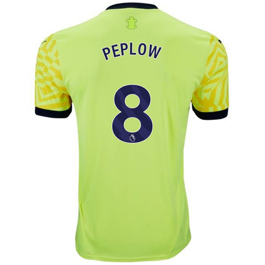 Hombre Camiseta Chloe Peplow #8 Amarillo 2ª Equipación 2024/25 La Camisa México