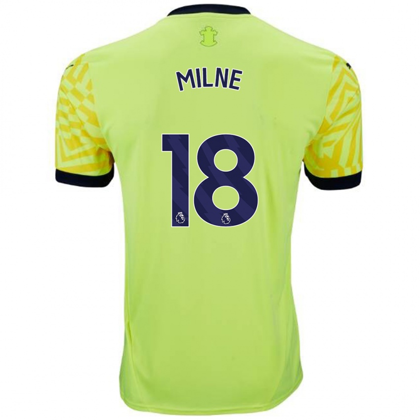 Hombre Camiseta Isabel Milne #18 Amarillo 2ª Equipación 2024/25 La Camisa México