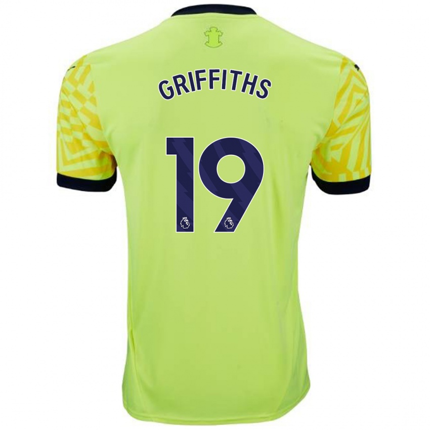 Hombre Camiseta Alice Griffiths #19 Amarillo 2ª Equipación 2024/25 La Camisa México