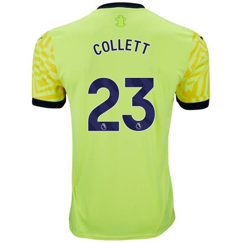 Hombre Camiseta Megan Collett #23 Amarillo 2ª Equipación 2024/25 La Camisa México