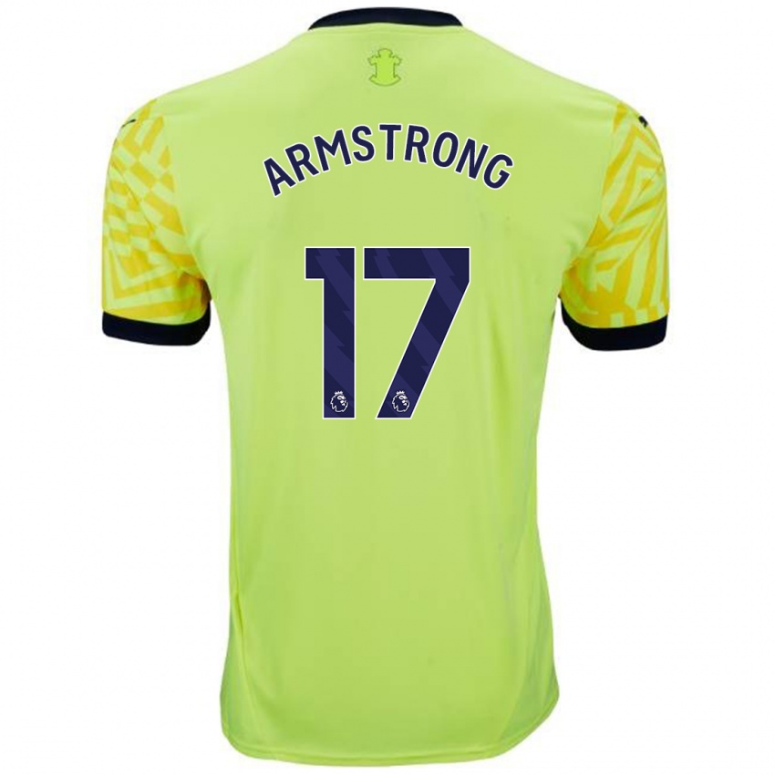 Hombre Camiseta Stuart Armstrong #17 Amarillo 2ª Equipación 2024/25 La Camisa México