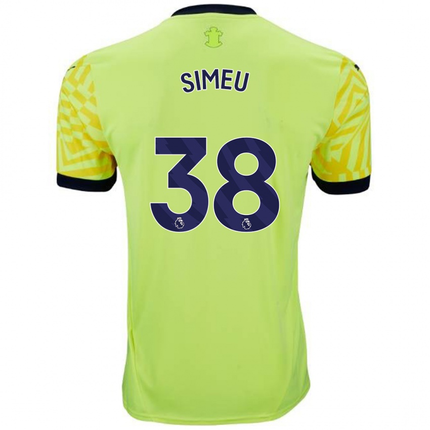 Hombre Camiseta Dynel Simeu #38 Amarillo 2ª Equipación 2024/25 La Camisa México