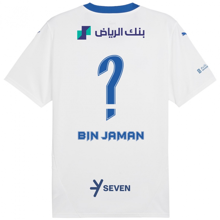 Hombre Camiseta Rakan Bin Jaman #0 Blanco Azul 2ª Equipación 2024/25 La Camisa México