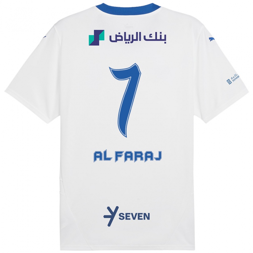 Hombre Camiseta Salman Al-Faraj #7 Blanco Azul 2ª Equipación 2024/25 La Camisa México