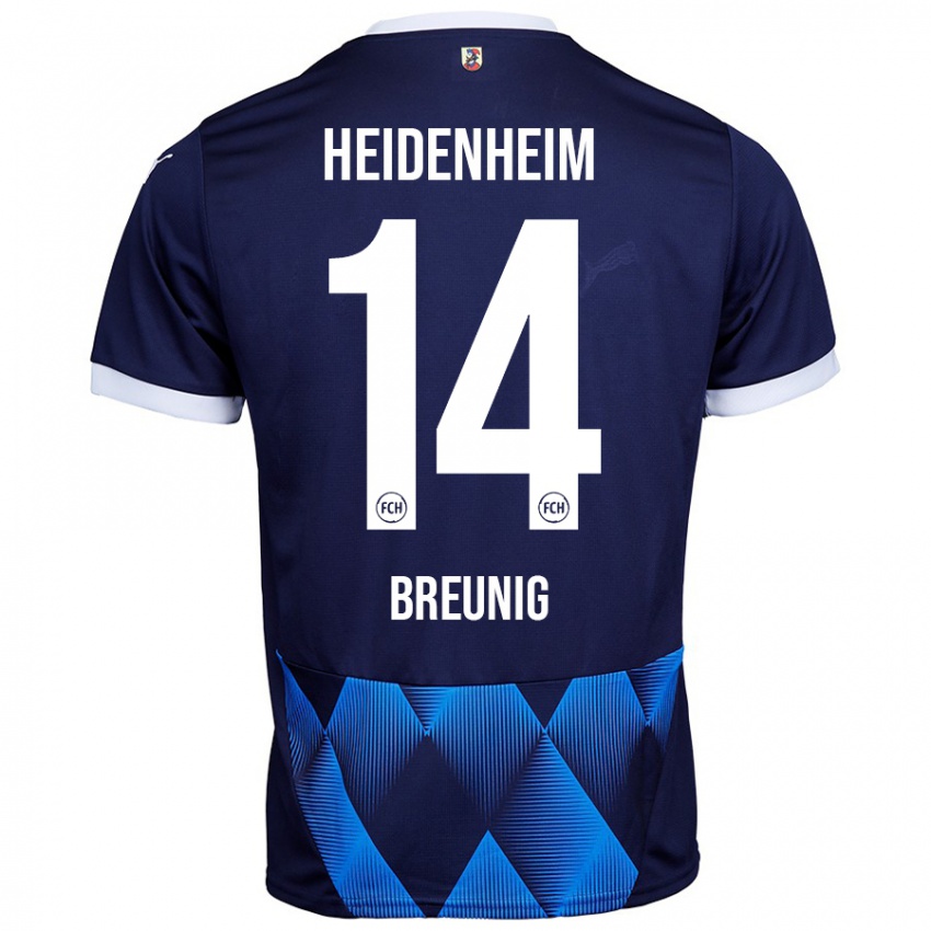 Hombre Camiseta Maximilian Breunig #14 Azul Marino Oscuro 2ª Equipación 2024/25 La Camisa México