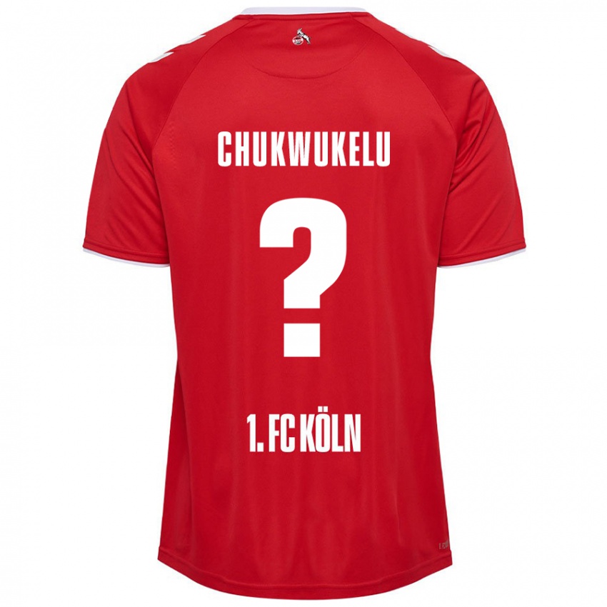 Hombre Camiseta Chinedu Chukwukelu #0 Rojo Blanco 2ª Equipación 2024/25 La Camisa México