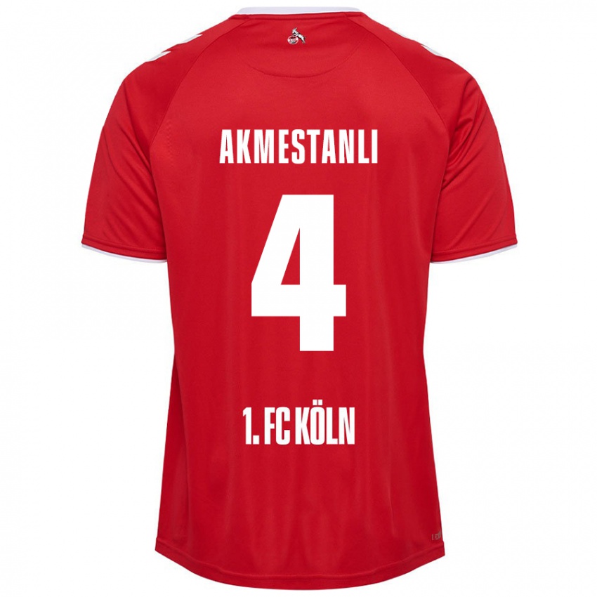 Hombre Camiseta Teoman Akmestanli #4 Rojo Blanco 2ª Equipación 2024/25 La Camisa México