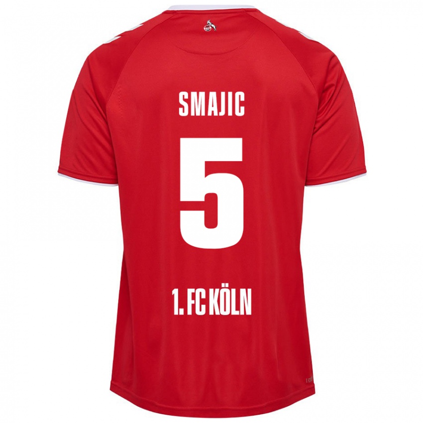 Hombre Camiseta Rijad Smajic #5 Rojo Blanco 2ª Equipación 2024/25 La Camisa México