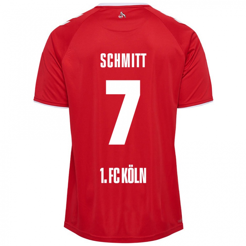 Hombre Camiseta Oliver Schmitt #7 Rojo Blanco 2ª Equipación 2024/25 La Camisa México