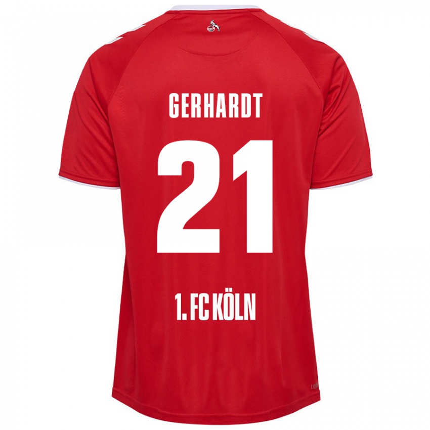 Hombre Camiseta Anna Gerhardt #21 Rojo Blanco 2ª Equipación 2024/25 La Camisa México