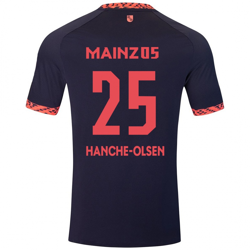 Hombre Camiseta Andreas Hanche-Olsen #25 Azul Coral Rojo 2ª Equipación 2024/25 La Camisa México