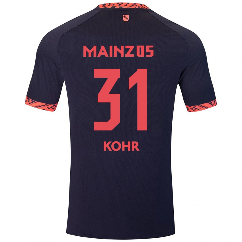 Hombre Camiseta Dominik Kohr #31 Azul Coral Rojo 2ª Equipación 2024/25 La Camisa México