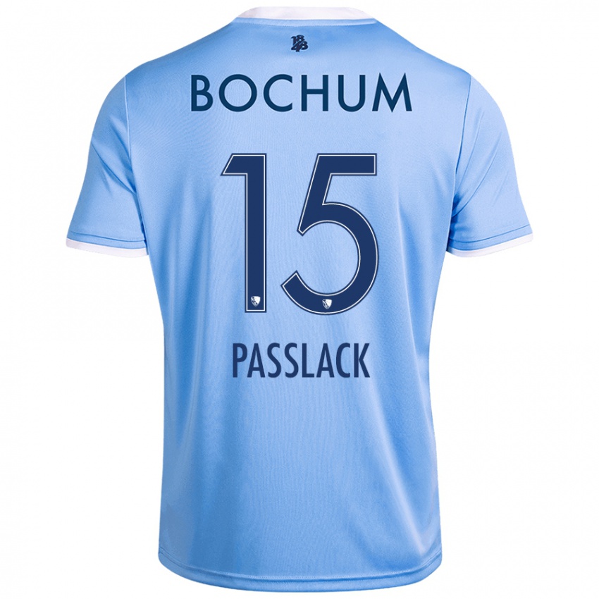 Hombre Camiseta Felix Passlack #15 Azul Cielo 2ª Equipación 2024/25 La Camisa México