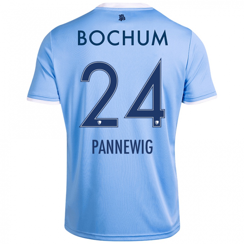 Hombre Camiseta Mats Pannewig #24 Azul Cielo 2ª Equipación 2024/25 La Camisa México