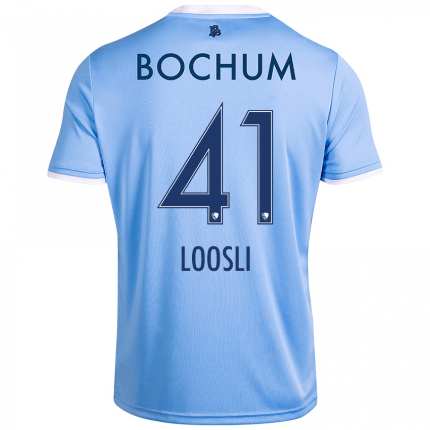 Hombre Camiseta Noah Loosli #41 Azul Cielo 2ª Equipación 2024/25 La Camisa México