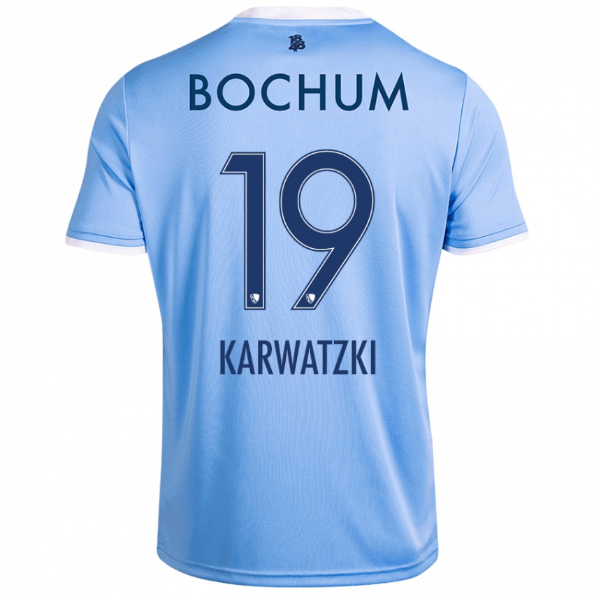 Hombre Camiseta Lucy Karwatzki #19 Azul Cielo 2ª Equipación 2024/25 La Camisa México