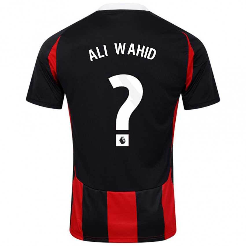 Hombre Camiseta Farhaan Ali Wahid #0 Negro Rojo 2ª Equipación 2024/25 La Camisa México