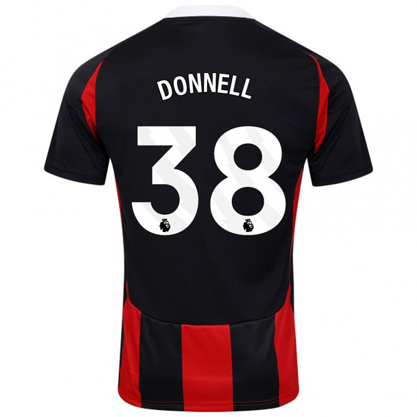 Hombre Camiseta Chris Donnell #38 Negro Rojo 2ª Equipación 2024/25 La Camisa México