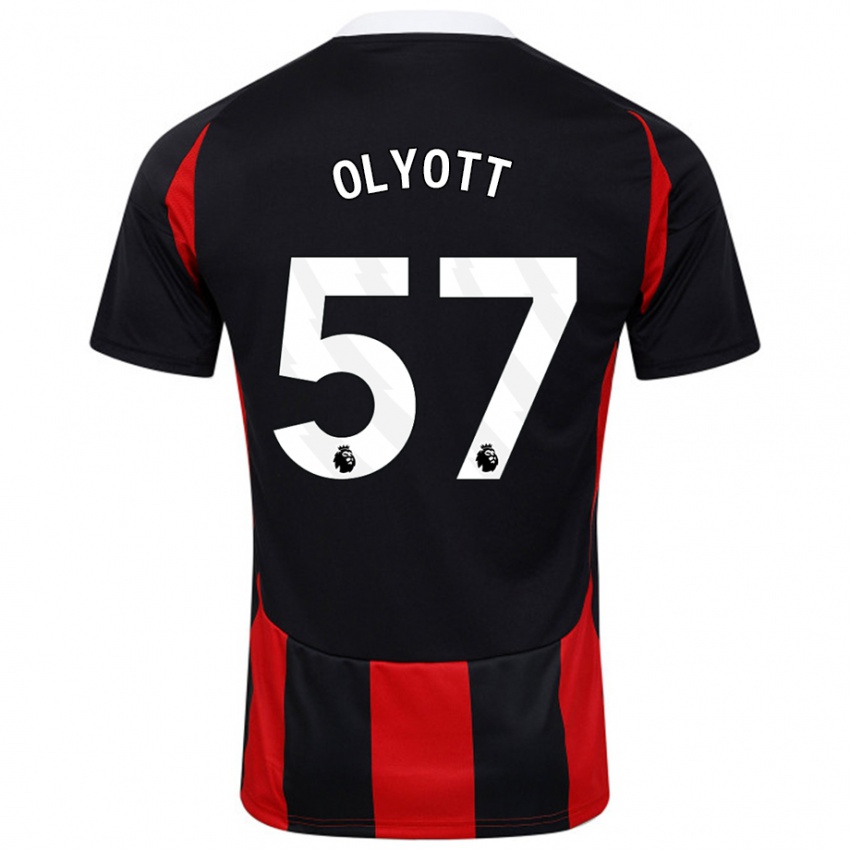 Hombre Camiseta Tom Olyott #57 Negro Rojo 2ª Equipación 2024/25 La Camisa México