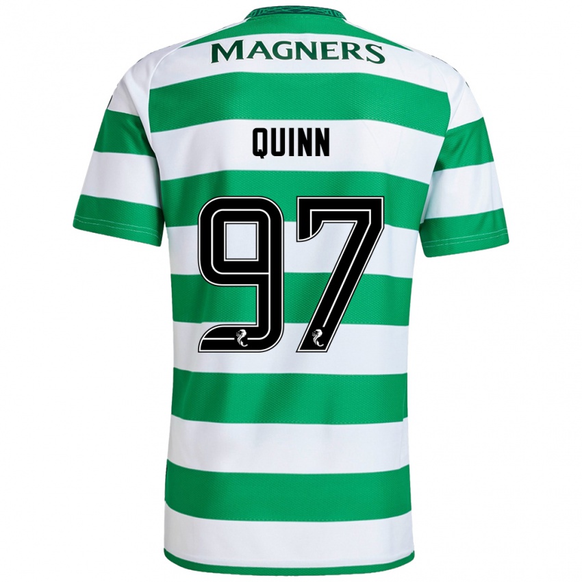 Mujer Camiseta Ben Quinn #97 Verde Blanco 1ª Equipación 2024/25 La Camisa México