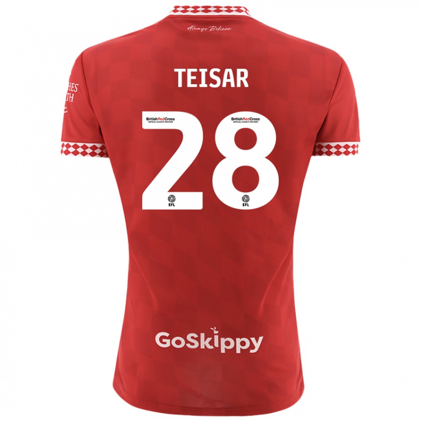 Mujer Camiseta Tianna Teisar #28 Rojo 1ª Equipación 2024/25 La Camisa México